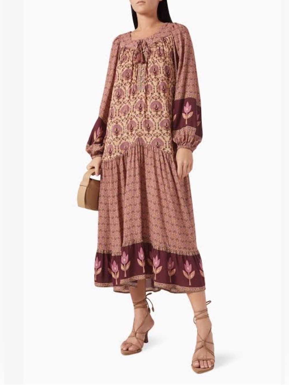 SPELL Chateau Boho Gown Maxi Dress Floral Paisley XS - Picture 3 of 9
